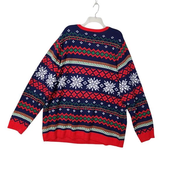 FUNNY LLAMA DRINK POUCH UGLY CHRISTMAS SWEATER UNISEX ADULT XXXL 3XL PARTY TACKY - Picture 3 of 4